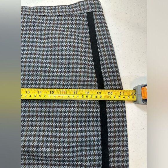 NEW J. Crew Double-Notch Houndstooth Wool Blend Mini Skirt Women’s Size 12 - Picture 15 of 16